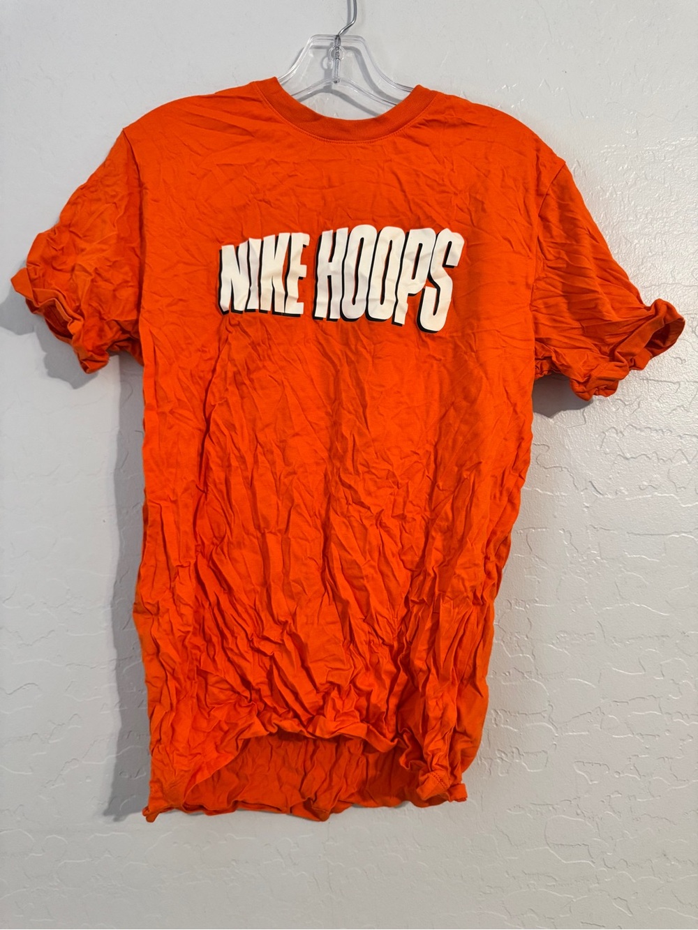 👕Nike Orange Nike Hoops Graphic Logo Crew Neck Short Sleeve T-Shirt Men's M